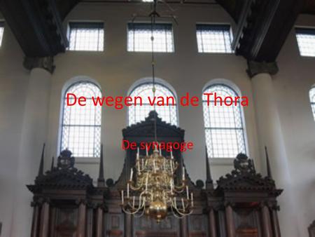 De wegen van de Thora De synagoge.