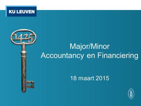 Major/Minor Accountancy en Financiering