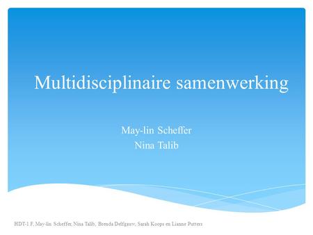 Multidisciplinaire samenwerking