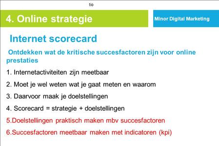 4. Online strategie Internet scorecard