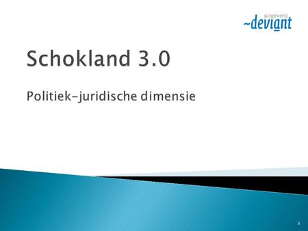 Schokland 3.0 Politiek-juridische dimensie