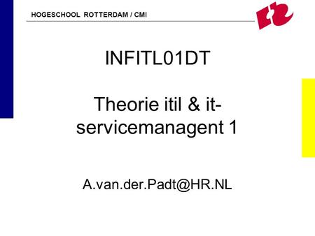 INFITL01DT Theorie itil & it-servicemanagent 1