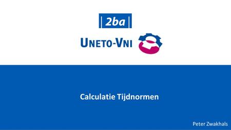 Calculatie Tijdnormen