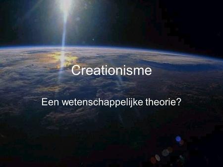 Een wetenschappelijke theorie?