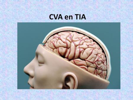 CVA en TIA.