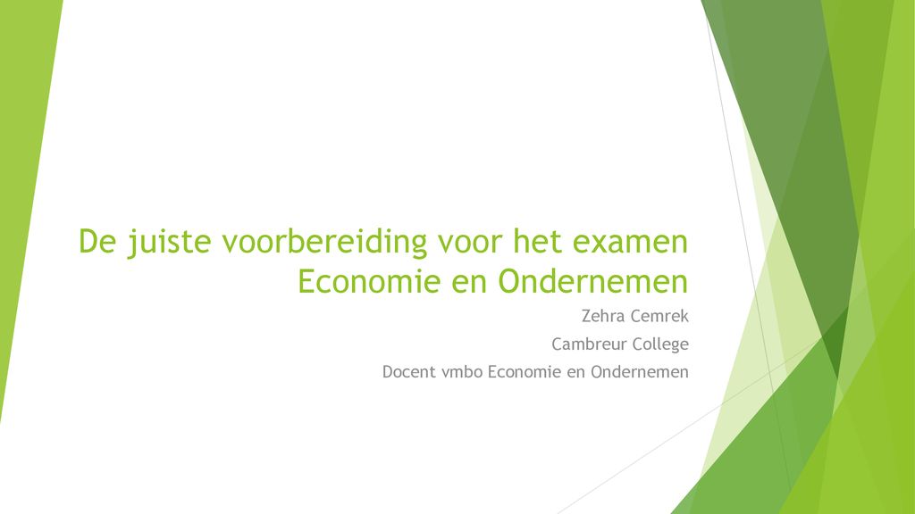 economie en ondernemen vmbo examen