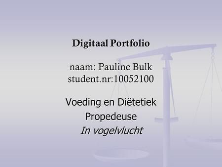 Digitaal Portfolio naam: Pauline Bulk student.nr: