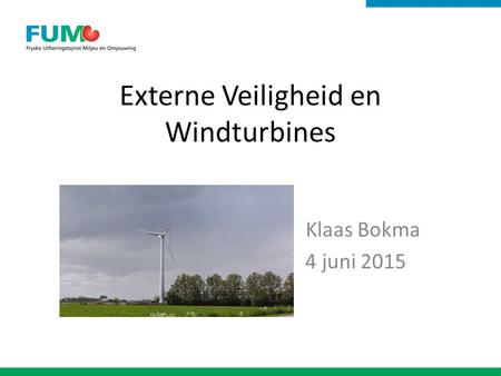 Externe Veiligheid en Windturbines