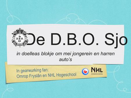 In gearwurking fan: Omrop Fryslân en NHL Hogeschool De D.B.O. Sjo in doelleas blokje om mei jongerein en harren auto’s.