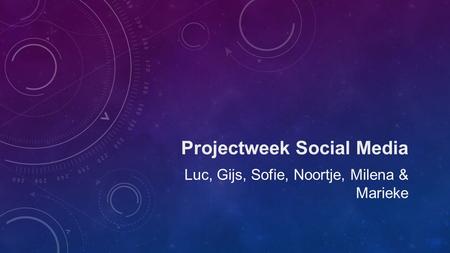 Projectweek Social Media