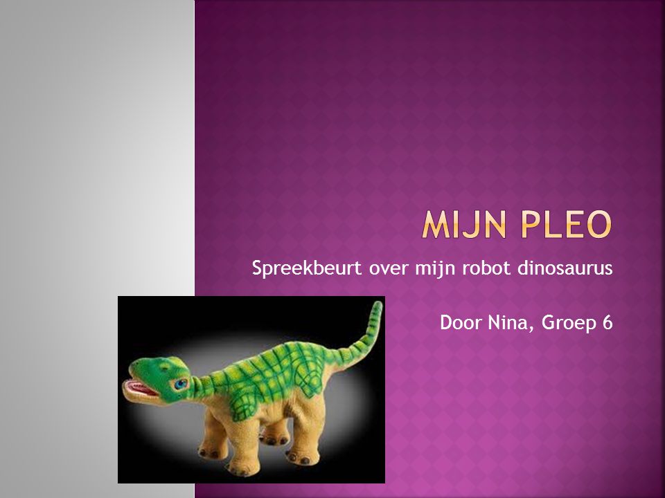Elementair Ga door Stier Spreekbeurt over mijn robot dinosaurus Door Nina, Groep 6 - ppt video  online download