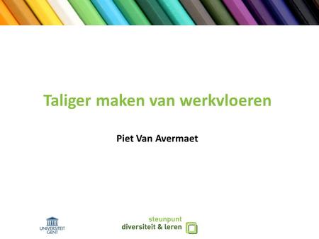 Taliger maken van werkvloeren Piet Van Avermaet