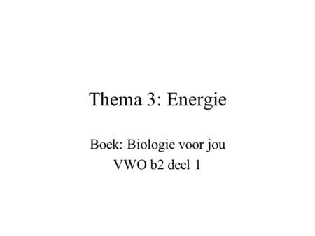 Boek: Biologie voor jou VWO b2 deel 1