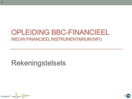 Opleiding BBC-financieel Nieuw financieel instrumentarium (NFI)