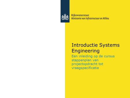 Introductie Systems Engineering
