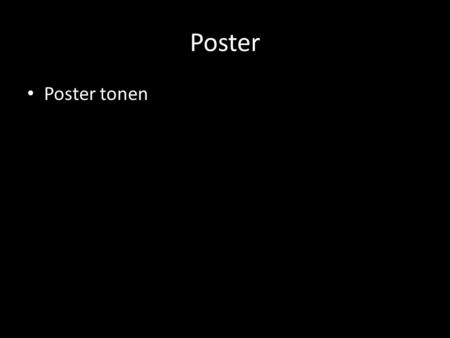 Poster Poster tonen.