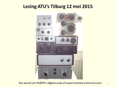 Lezing ATU’s Tilburg 12 mei 2015