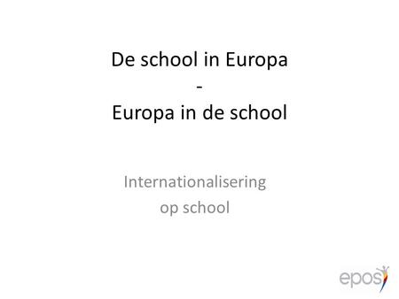 De school in Europa - Europa in de school