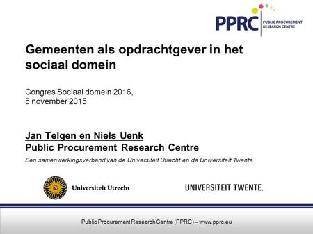 Public Procurement Research Centre (PPRC) –