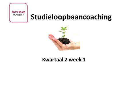 Studieloopbaancoaching Kwartaal 2 week 1