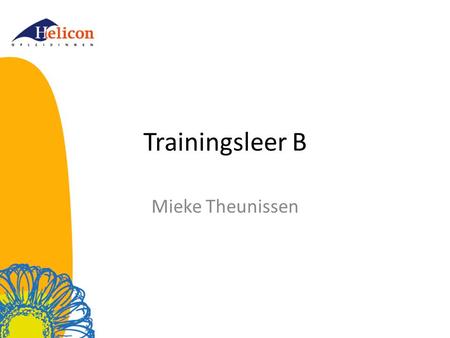 Trainingsleer B Mieke Theunissen.