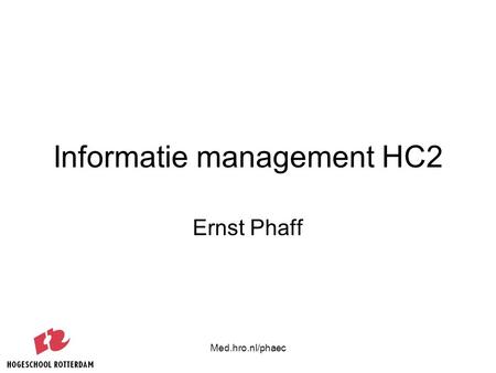 Informatie management HC2