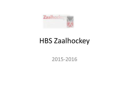 HBS Zaalhockey 2015-2016.