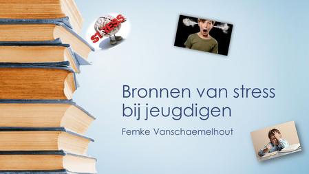 Bronnen van stress bij jeugdigen Femke Vanschaemelhout.