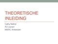 THEORETISCHE INLEIDING Cathy Matheï KU Leuven MSOC, Antwerpen.