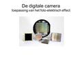 De digitale camera toepassing van het foto-elektrisch effect.