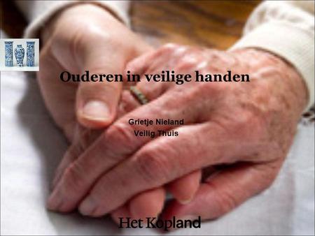Ouderen in veilige handen Grietje Nieland Veilig Thuis.