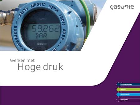 Gasunie is een van de grootste gasinfrastructuurbedrijven in Europa. Veiligheid heeft binnen Gasunie de hoogste prioriteit; het vormt de basis van onze.
