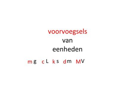 voorvoegsels van eenheden