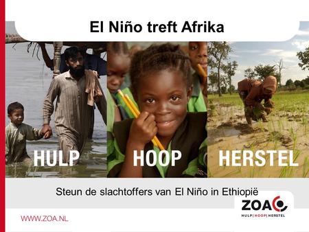 El Niño treft Afrika Steun de slachtoffers van El Niño in Ethiopië.