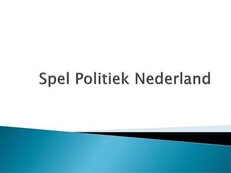 Spel Politiek Nederland