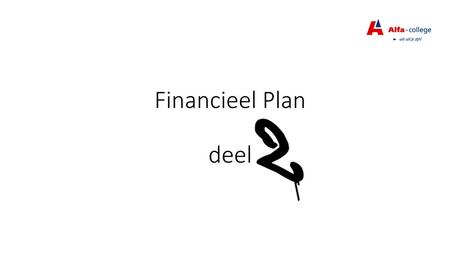 Financieel Plan deel.
