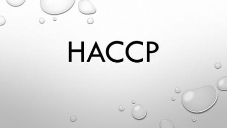 HACCP.