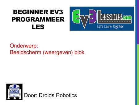 BEGINNER EV3 PROGRAMMeer Les