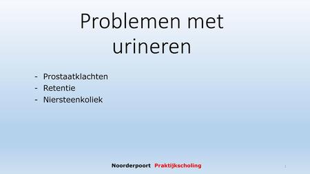 Problemen met urineren