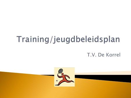 Training/jeugdbeleidsplan