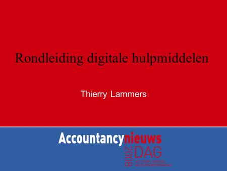 Rondleiding digitale hulpmiddelen Thierry Lammers.