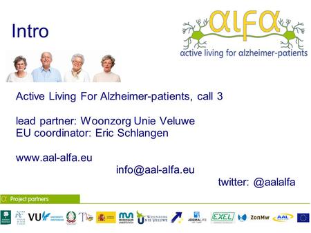 Intro Active Living For Alzheimer-patients, call 3