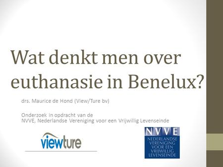Wat denkt men over euthanasie in Benelux?