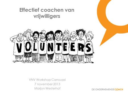 Effectief coachen van vrijwilligers