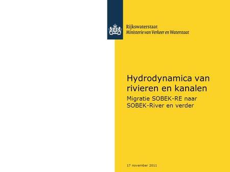 Hydrodynamica van rivieren en kanalen