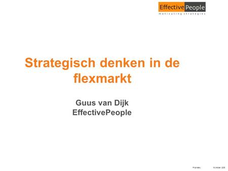 Strategisch denken in de flexmarkt