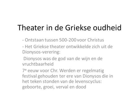 Theater in de Griekse oudheid