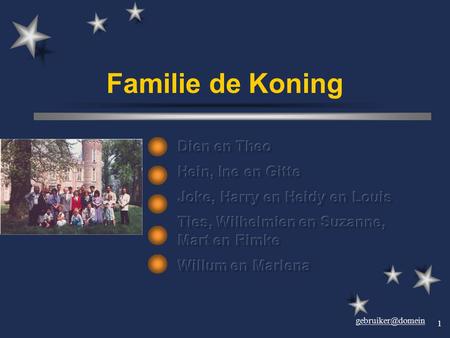 Familie de Koning Dien en Theo Hein, Ine en Gitte