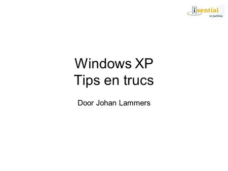 Windows XP Tips en trucs Door Johan Lammers. Verzoek voor verzenden van foutrapporten voorkomen 1)Klik op Start > Configuratiescherm > Prestaties en onderhoud.