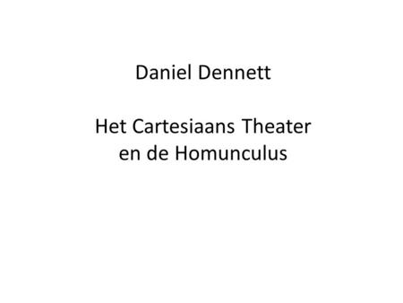 Het Cartesiaans Theater